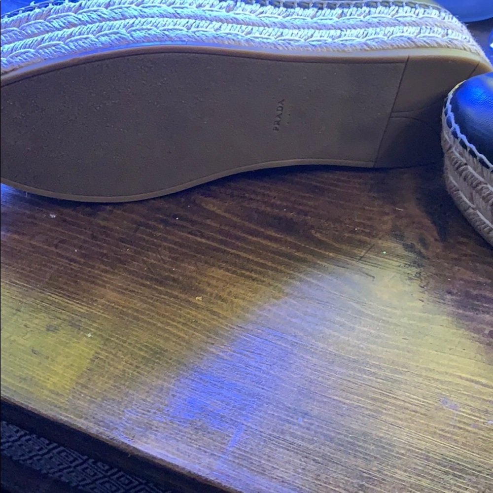 Black Prada espadrille platform shoes - Picture 3 of 8